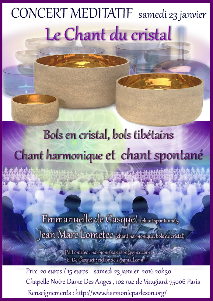 Concert méditatif le 6 mai 2015 Ã  20h30